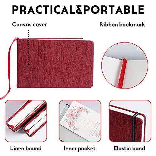 Tavolozza 5.1" X 8.3" (13 X 21Cm) Watercolor Sketchbook, Pack Of 2 (80 Sheets), 110 Lb (230 Gsm), Glue Bound, Acid-Free Paper, Art Sketchbook Pad For Watercolor Techniques And Mixed Media #TOP1