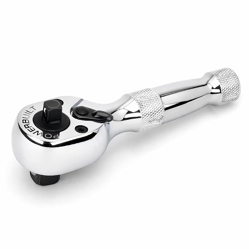 Chave Catraca Compacta Stubby Dual Drive Powerbuilt 1/4 e 3/8 pol. (6,35 e 9,53 mm), 72 Dentes, 940931