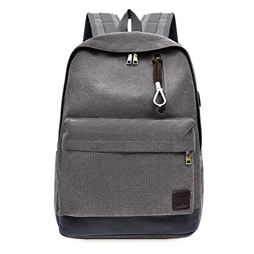 Mochila para computadora RBNT gris de 41cm con carga USB para viaje 1
