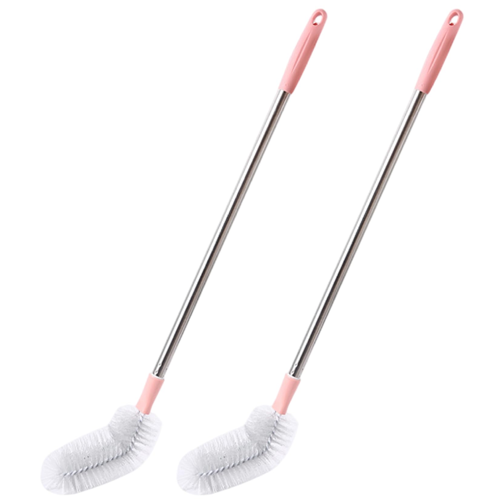 Spazzola per bottiglie, spazzola a forma di L con manico da 2 pezzi, con foro per appendere per brocca d'acqua da 3 e 5 galloni, lunga 28x3 pollici