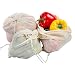 ECENCE Set de 3 Bolsas para Fruta y verdura Bolsas de Red...