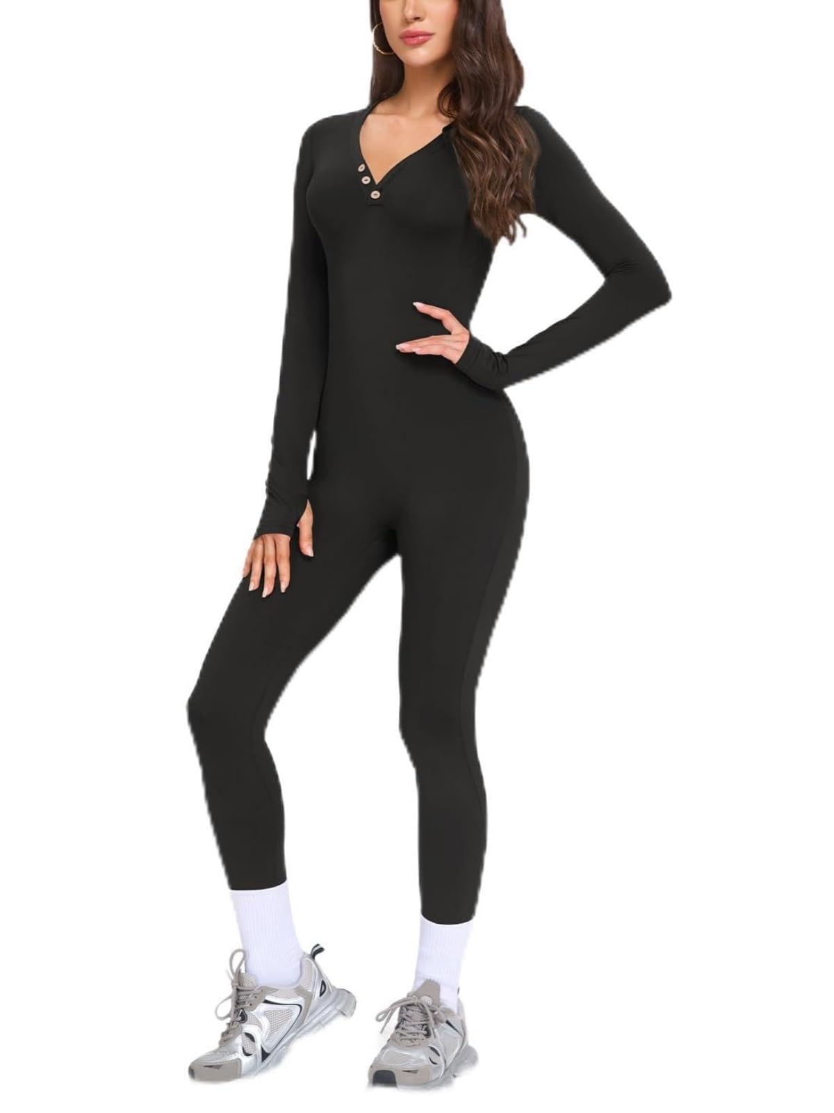 VUTRU Damen Sport Jumpsuits Lang Eng Yoga Nahtlos Bodysuit Einteiler Romper Sexy One Piece Sport Outfit Damen Set für Yoga