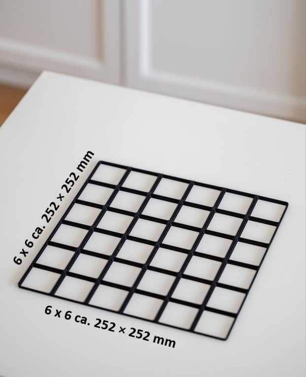 Gridfinity - Juego de organizadores con placa base y cajas clasificadoras (blanco, 6 x 6) | Cajas clasificadoras para tornillos, tuercas y piezas pequeñas