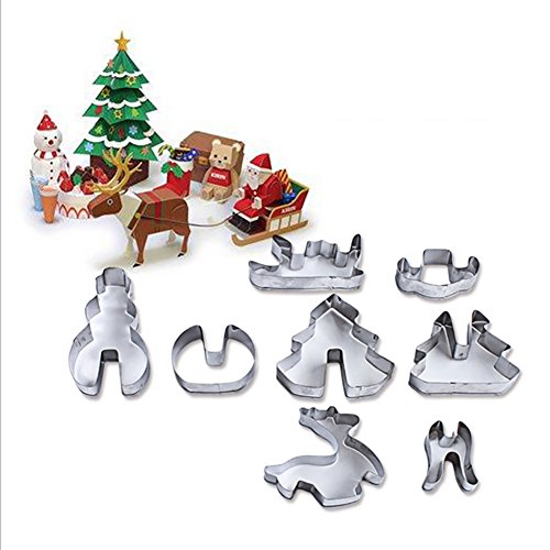 NANHONG Scénarios de Noël 3d DIY Ensemble d'emporte-pièces - en Acier Inoxydable Cover