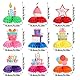 YUXIANLB Regenbogen Geburtstagsdeko Set Bunte Tischdekoration mit Honeycomb 9 Teiliges Toppers Luftballons für Kindergeburtstage Hochzeiten Wiederverwendbare Party Dekor für Wohnzimmer