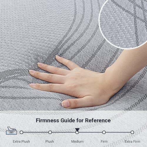 Queen Mattress, Avenco Grey Queen Memory Foam Mattress, 10 Inch Queen Size Mattress In A Box With Skin-Friendly Cover, 2 Foam Layers For Cooling, Supportive & Pressure Relieving #TOP3