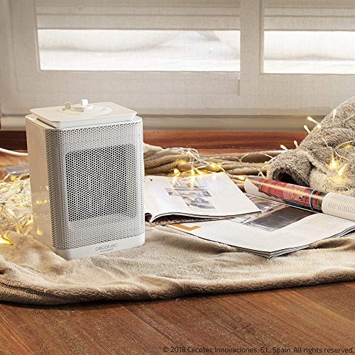 Cecotec Ready Warm 6150 - Termoventilatore da bagno in ceramica con rotazione, 1500 W, termostato regolabile, 3 modalità, protezione surriscaldamento e antiribaltamento, 25 m2, Bianco - Immagine 5