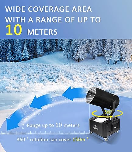 Máquina generadora de nieve profesional de 2000 W, efecto de copos de nieve con oscilación de 90°, para efectos escénicos en interiores y exteriores, fiestas DJ, Navidad y bodas miniatura 4
