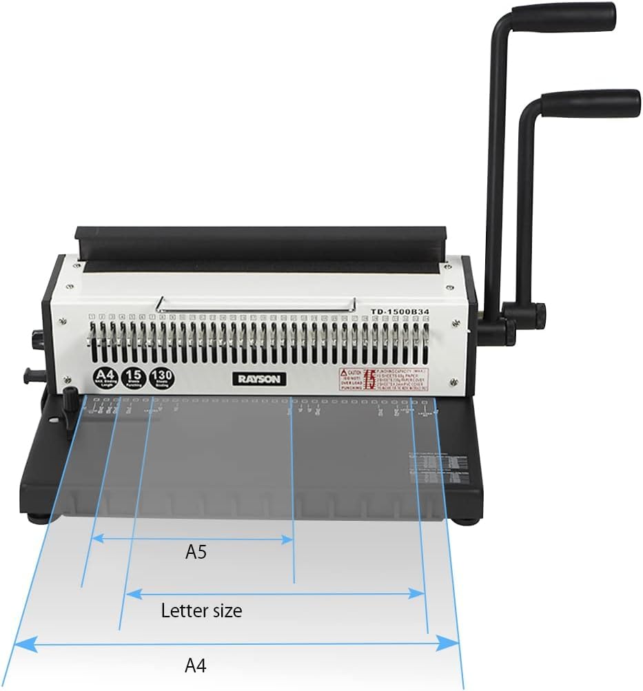 Rayson Wire Binding Manual Machine TD-1500B34,Binding Capacity 120 