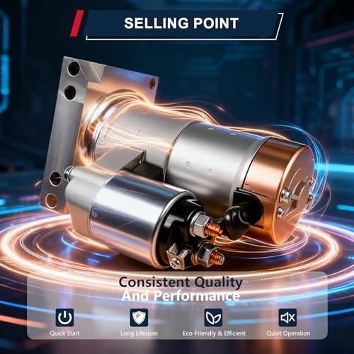 Motor de Arranque Compatible con Chevrolet Astro Base V6 4.3L 1985-2002, Astro CL V6 4.3L 1985-1995, Astro CS, Astro LT, Bel Air Base, Biscayne Base, Blazer Base Repuesto# 19695N miniatura 6