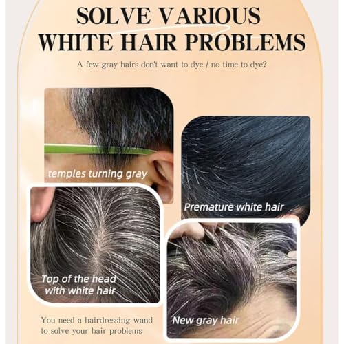 Image of Hair Colour Comb Stick for Easy Hair Dye Application,2026 new Covers Waterproof and Sweat-Proof Grey Highly Pigmented, For women and man (Black) (Hair colour stick)