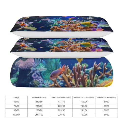 Parure de lit pour animaux en microfibre douce motif poisson tropical - 4