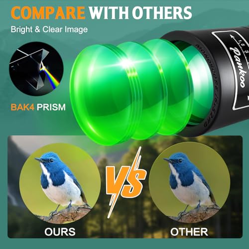 Image of Pankoo 16X52 High Powered Monocular Telescope for Adults - Power Prism, Compact HD Scope, Perfect for Gifts, Hiking, Concert, Travelling & Bird Watching