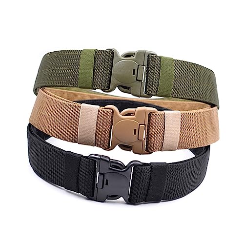 Beaupretty 4 Pcs Outdoor Utility Belt with Quick-Release Plastic Buckle Adjustable 120x5.5x0.3CM Military Webbing Strap for Men Suitable for Training and Outdoor Activities