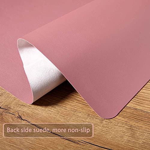 Image of Desk Pad Large Extended Mouse Mat Large Mouse Pad XXL 90 x 43 cm, DOBAOJIA Desk Blotter Writing Pad for Laptop /Office /Home, PU Leather Side Waterproof +Suede Side Non-Slip 35.4 inch X 16.9 inch (Rufous)