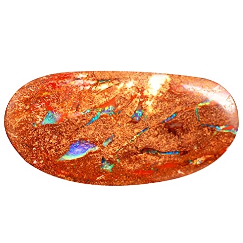Opale rocheuse naturelle 9.08 ct, pierre précieuse taillée en forme libre pour serti clos artisan