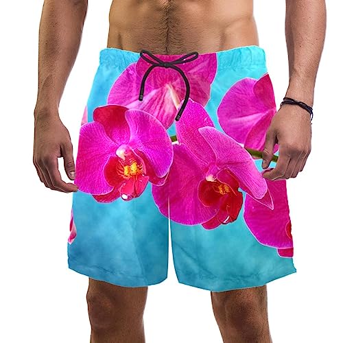 Maillots de bain pour hommes VERED orchidée rose avec short de plage