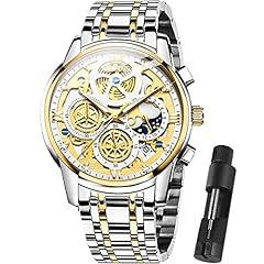 Gold and Silver Band White Face