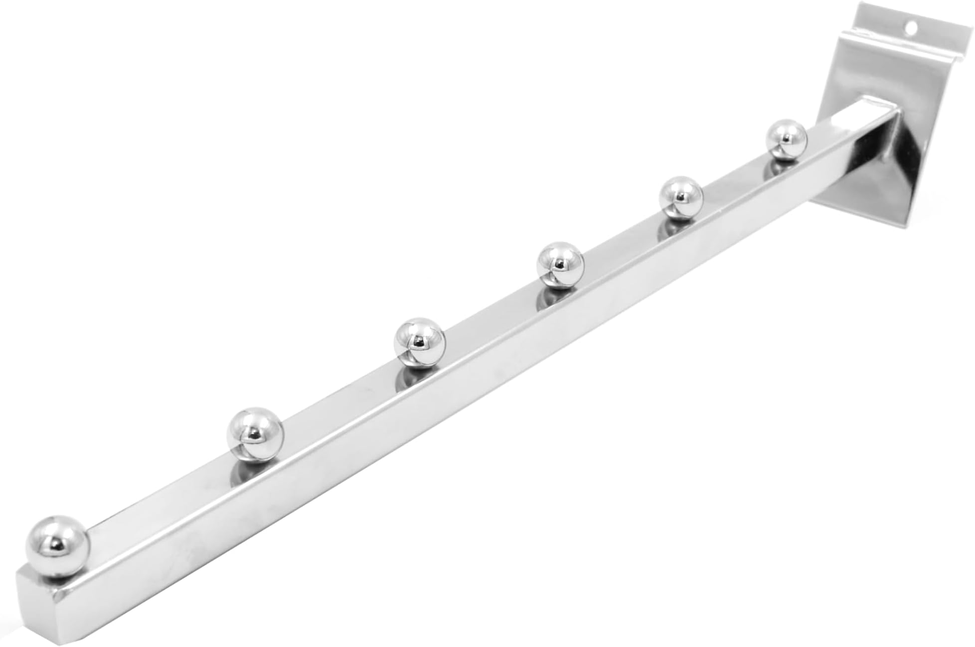 SSWBasics Chrome 6-Ball Waterfall for Slatwall - Pack of 10