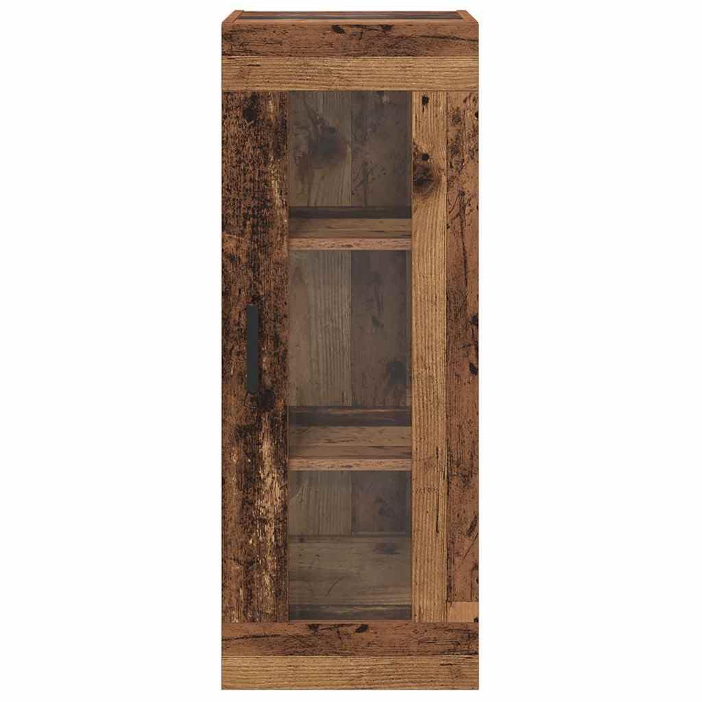 Armoire murale aspect bois vieilli 34,5 x 34 x 90 cm