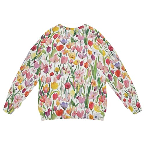 JUNZAN flower Beauty Summer Flowers Big Girls Sweatshirt Hoodie Fleece Tops Clothing Shirts Sports 4T2