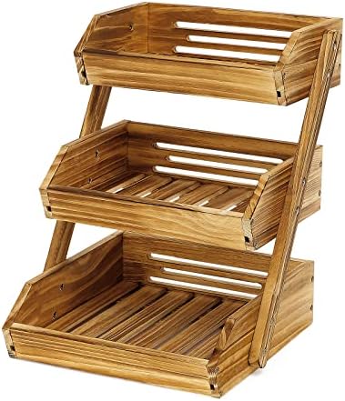 COSTWAY Carrello Da Cucina Pieghevole A 3 Livelli, Scaffale Di Stoccaggio Con Cesto, Carrello - Foto 4