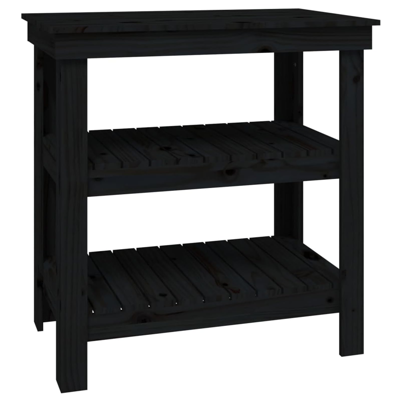 LAPOOH Banco de Trabajo, Mesa De Trabajo Taller, Caballete Mesa, Banco Herramientas, Bancada De Trabalho, Caballete para Mesa, de Madera Maciza de Pino Negro 78,5x50x80 cm