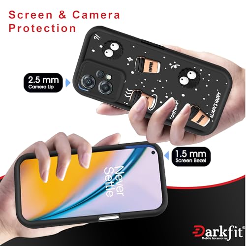 Image of Back Case Cover Compatible with OnePlus Nord CE 2 Lite 5G | Cute Fun Cartoon Ball 3D Coffee Silicone Case | Body Protection | Camera Protection | Shock Proof | Color Black | Pack of 1