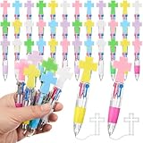 Kosiz 48 Pcs Cross Party Favors Pen Multicolor 4 in 1 0. 5mm Ballpoint Pen for Office Sport Lover Back to Novelty Gifts Goodie Bags Stuffers