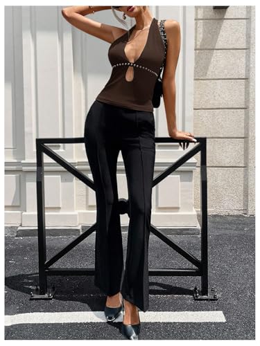 Image of Verdusa Women's Rave Halter Top Going Out Festival Crop Top Concert Outfits | Going Out Outfits for Women, Y2K Halter Top, Sexy, Rave Outfits, Festival Outfits for Women