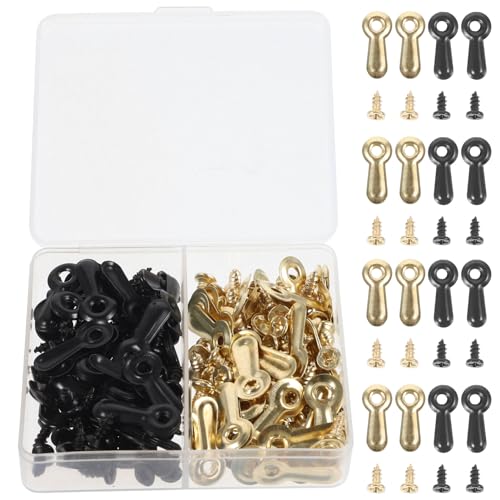 Image of Generic Picture Frame Backing Clips Iron Hardware Buckles with Screws for Wall Hanging Art