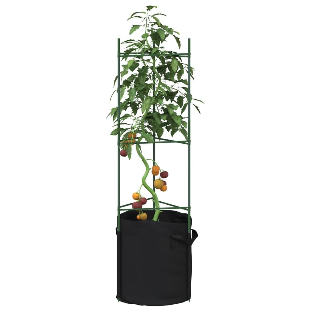 Tutor para Tomates con Bolsa 2 uds de Acero y PP 116 cm Varillas Crecimiento Plantas,Soporte Cultivos Apto Interior y Exterior