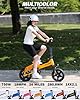 ACTBEST Electric Bike for Adults 750W Peak Motor, 14-inch Folding Mini Ebike, E Bicycles with UL2849-Certificated 280.8Wh Built-in Battery, 26 Miles PAS Range, Small E Bikes for Teens & Adults, Orange #2