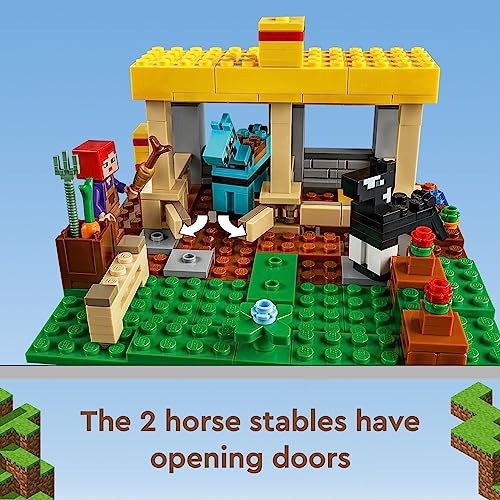 Minecraft The Horse Stable 21171 Building Kit; Fun Minecraft Farm Toy for Kids, Featuring a Skeleton Horseman; New 2021 (241 Pieces) - Lego - Immagine 6
