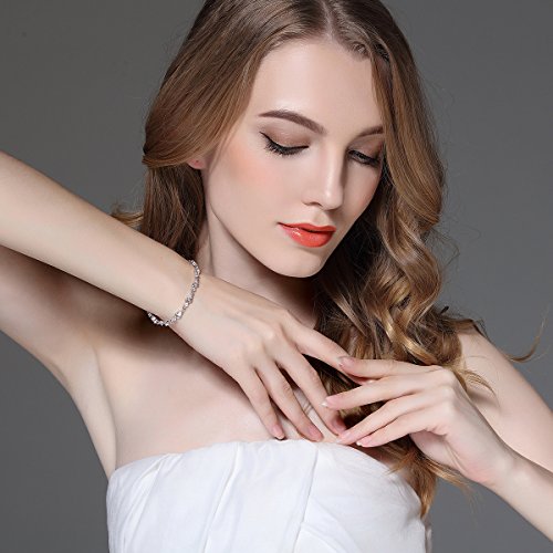 Wostu 14K White Gold Plated 3Mm Cubic Zirconia Classic Tennis Bracelet | Gold Bracelets For Women | Size 6.5-7.5 Inch #TOP2