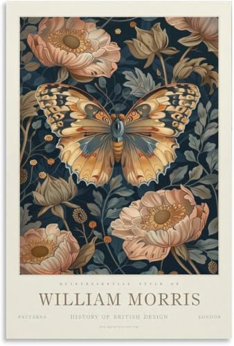 Affiche William Morris papillon pour transformer un mur vide en galerie d'art floral