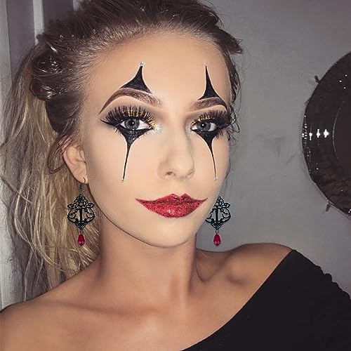 YBMYCM Halloween Costumer Jewelry Set for Women Black Lace Choker Gothic Choker Necklace Vampire Jewelry Halloween Cosplay Party Supplies4