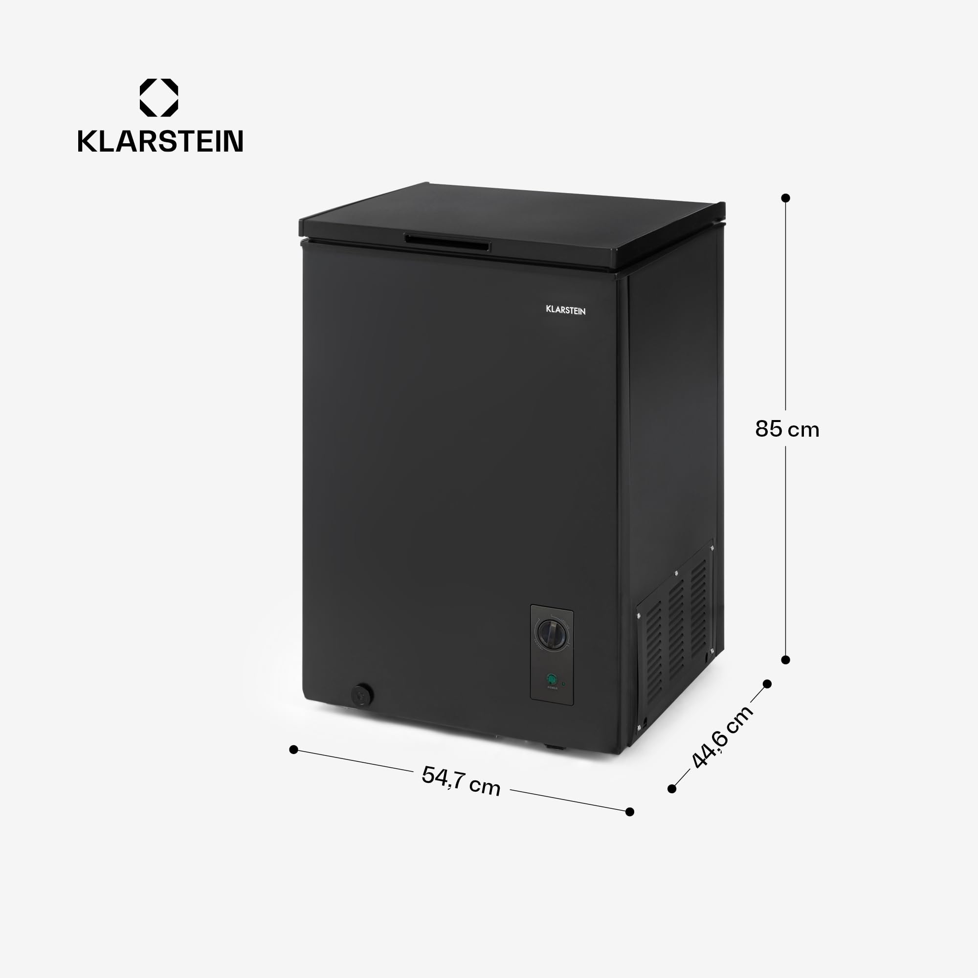 Klarstein Mini Congelatore a Pozzetto Piccolo, Alta Efficienza Energetica, Mini Congelatore Piccolo a Pozzetto Compatto con Cestello e Rotelle, Mini Freezer Congelatore per Casa e Ufficio, 99L
