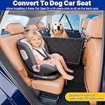Extendeur de siège arrière convertible pour chiens, 400lbs Couverture de siège de voiture pour chien de fond dur pour siège arrière, housse de siège arrière étanche pour chiens de hammam SUV Camion antidérapant Pet Seat Cover Noir M