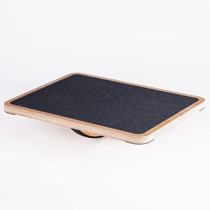 StrongTek Professional Wooden Balance Board with Crossed Hardwood Base