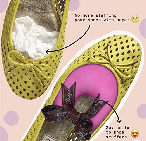 Bag-a-Vie Footsies Shoe Savers | Soft Inserts for Women\'s Shoes | Luxury Shoe Accessories | Herringbone Finish | 3 Pair Value Pack