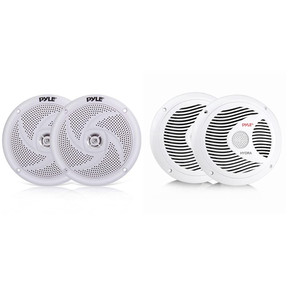 Altavoces Marinos Pyle De 4″ Resistentes Al Agua – Sonido Estéreo Con Cono De Polipropileno Y 15 Oz De Imán
