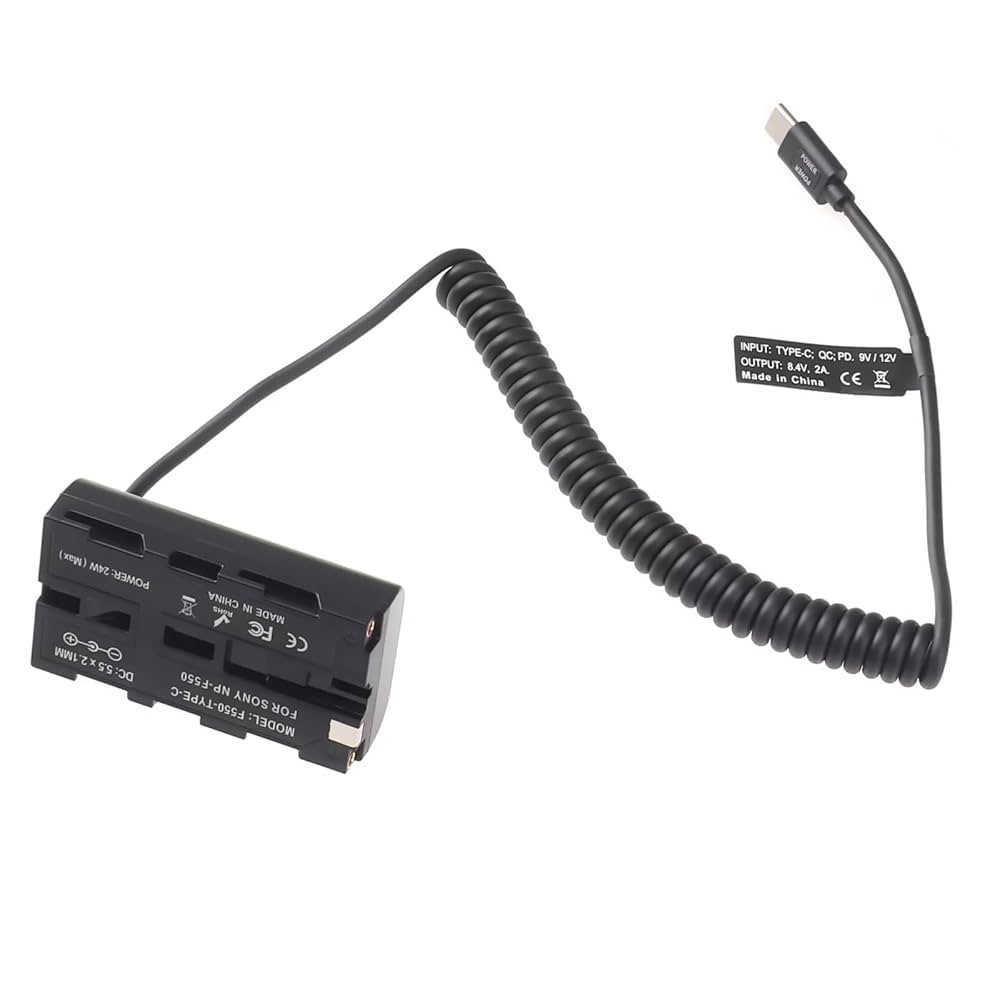 Amazon.co.jp: USB-C - NP-F550/F750/F970 カプラー NP-F