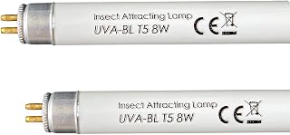 Konideke F8T5/BL 8W UVA Black Light Bulb, 12 inch Replacement Linear Fluorescent BL 365nm Lamp(2Pack)