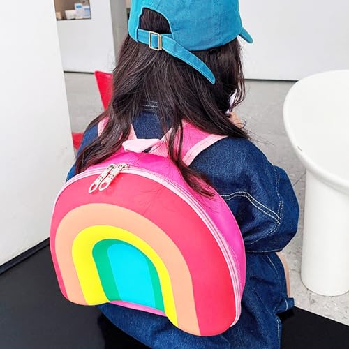 Image of BEMBIKA Kindergarten Bag Korean Style kindergarten backpack Stylish School Bags For Kids curved shoulder straps Perfect Toddler Backpack Design (Candy Rainbow)