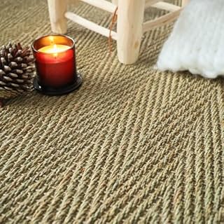 Decoweb Jonc de mer - Assam - Chevron - Echantillon 15 x 20 cm