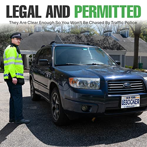 Lebogner Car License Plates Shields And Frames Combo, 2 Pack Tinted Bubble Design Novelty Plate Covers To Fit Any Standard Us Plates, Unbreakable Frame & Covers To Protect Plates, Screws Included #TOP6