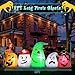 B&D 8FT Long Halloween Inflatables Ghost Outdoor Decorations, 5 Pirate Ghosts Inflatable Halloween Decorations with Color Changing RGB Lights Halloween Blow Ups for Party, Garden, Yard, Lawn Decor