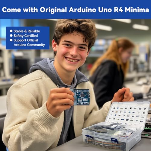 Image of SunFounder Ultimate Sensor Kit with Original Arduino Uno R4 Minima, RoHS Compliant, Durable Sensors IoT ESP8266 IIC LCD1602 OLED, Online Tutorials & Video Courses for Beginners & Engineers
