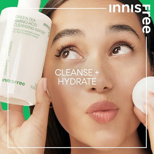 Innisfree Green Tea Amino Acid Cleansing Water, Hydrating Micellar Water, Korean Skincare Makeup Remover thumb #3